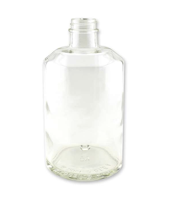 Leere Glasflasche ohne Sprühkopf