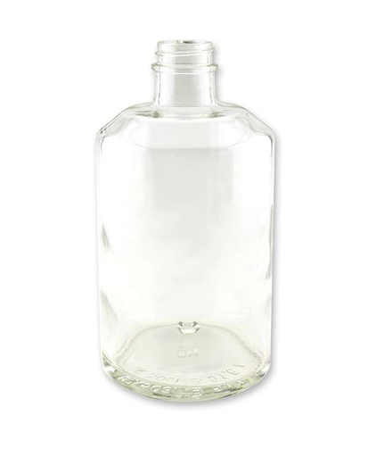 Leere Glasflasche ohne Sprühkopf